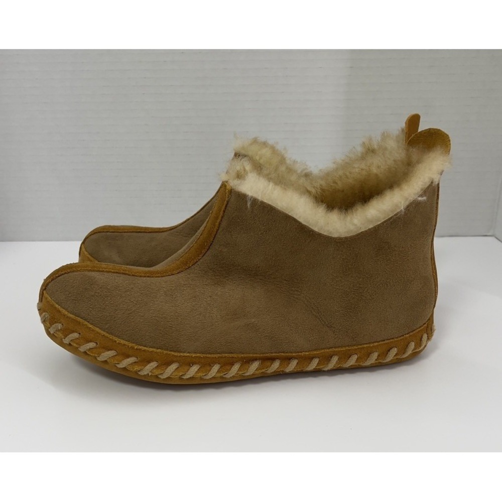 L.L. Bean Wicked Good Moccasins Warm Cozy Shearling Lined Brown Womens Sz 7